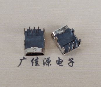 珠海Mini usb 5p接口,迷你B型母座,四脚DIP插板,连接器