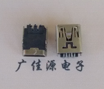 珠海MINI USB前两脚插座 90度卧式 端子DIP针脚定义
