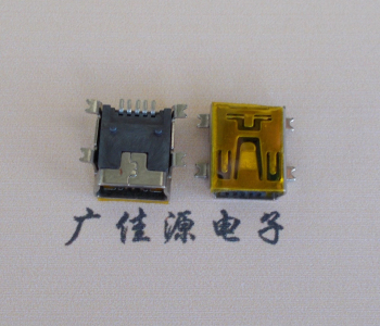 珠海MINI USB 5P 接口 母座 全贴带麦拉 高9.6带0.9柱子