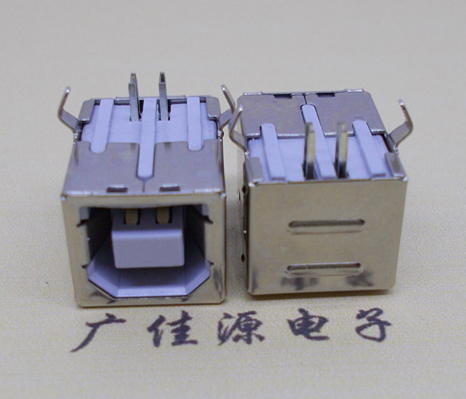 珠海USB BF90度母座 打印机接口 卧式插板DIP白胶