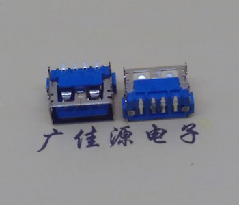 珠海AF短体10.0接口 蓝色胶芯 直边4pin端子SMT