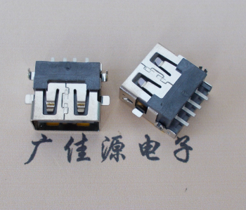 珠海 USB母座 贴片沉板3.5/4.9 直口/卷口铜壳/铁壳