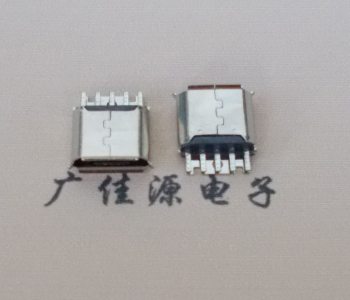 珠海Micro USB母座 防水接口焊线夹板式悬空翻边