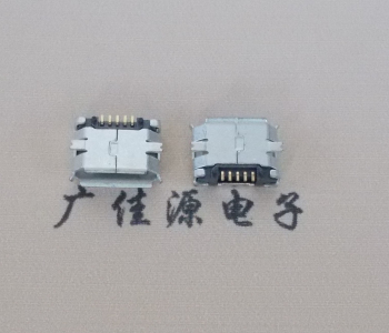 珠海MICRO USB 5Pin母座 贴板封装接口 卷边镀雾锡