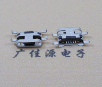 珠海MICRO USB 5PIN接口 沉板1.6MM 四脚插板无导位