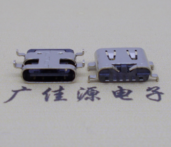 珠海卧式连接器Type-C6p母座沉板SMT0.8mm