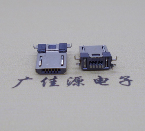 珠海Micro usb焊板式公头贴片SMT款无弹超薄