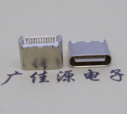 珠海type-c24p母座短体6.5mm夹板连接器