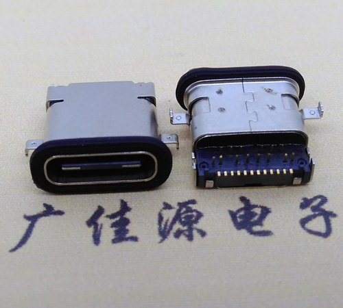 珠海 卧式type-c16p母座前插后贴 type-c接口 type-c连接器