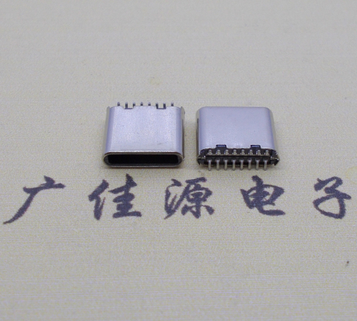 珠海侧边铆合立贴直边type-c16p公头长7.2mm