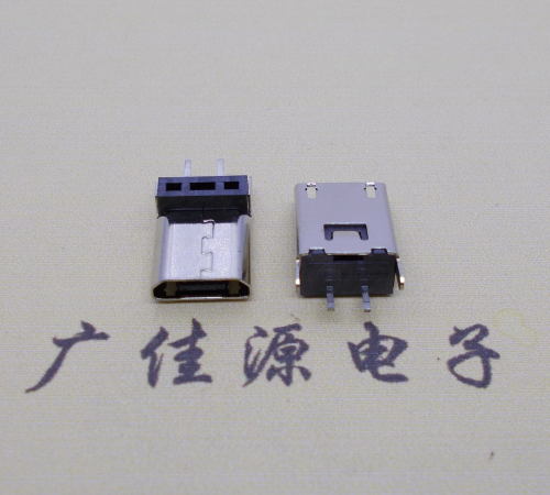 珠海micro 2p直插母座无卷边180度铆合式H=9.3、10.0、10.5、11.5mm