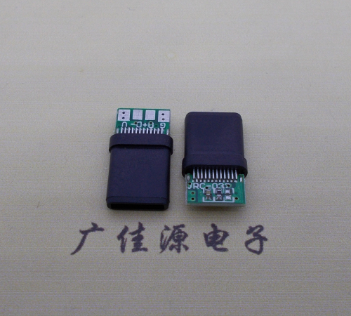 珠海type c24p带板测试公头,全塑结构充电数据公座usb 3.1连接器