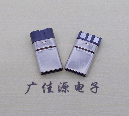 珠海焊线式 type c11p拉伸公头连接器总体长15.9mm