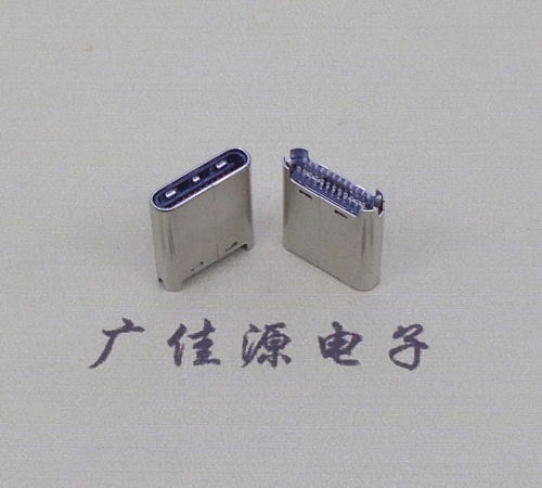 珠海TYPE-C公头24P夹0.7mm厚度PCB板 外壳铆压和拉伸两种款式 可高数据传输和快速充电音频等功能