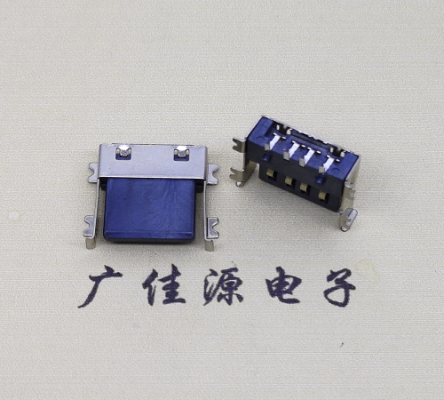 珠海薄胶芯母座 USB2.0卧式贴板A母10.0短体尺寸