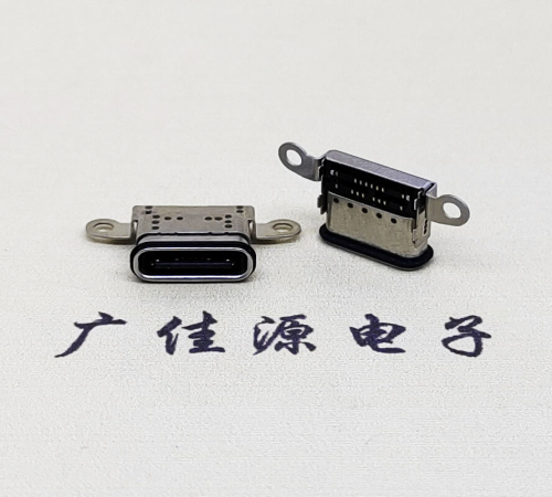 珠海USB 3.1C口.TYPE-C16P防水双排贴插座带螺丝孔